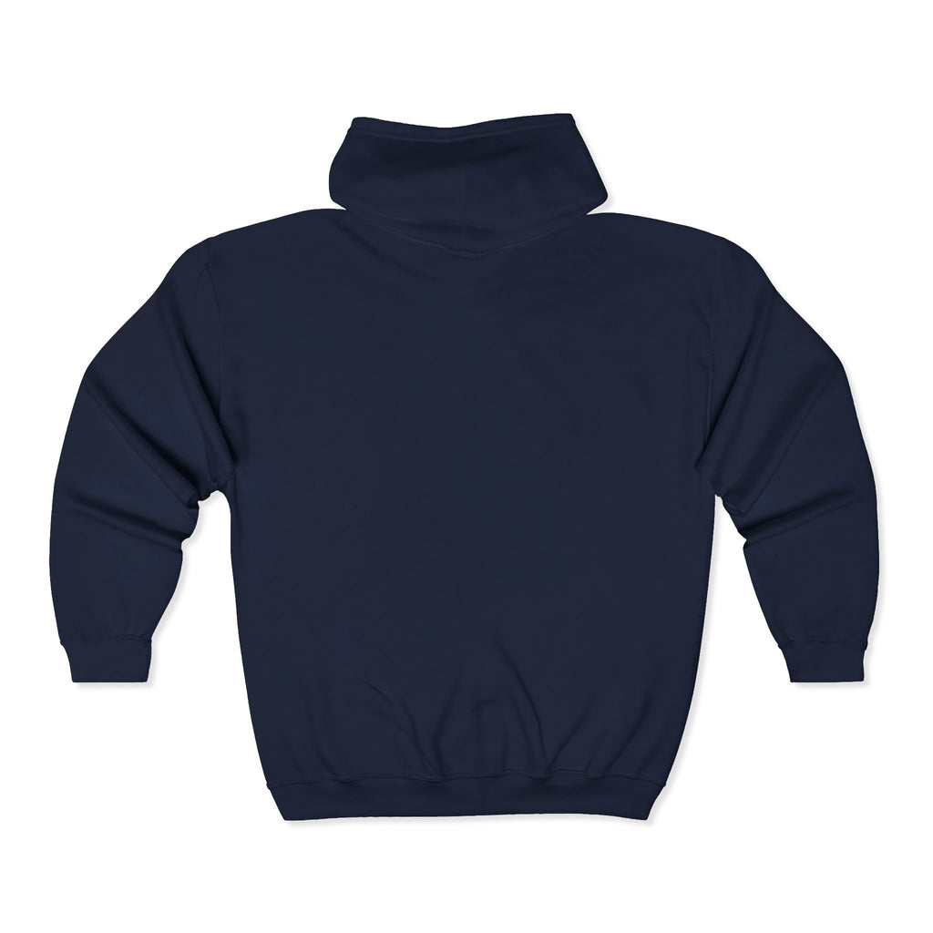 Demon Mask Zip Hoodie - Red Oni Face Full-Zip Hooded Sweatshirt