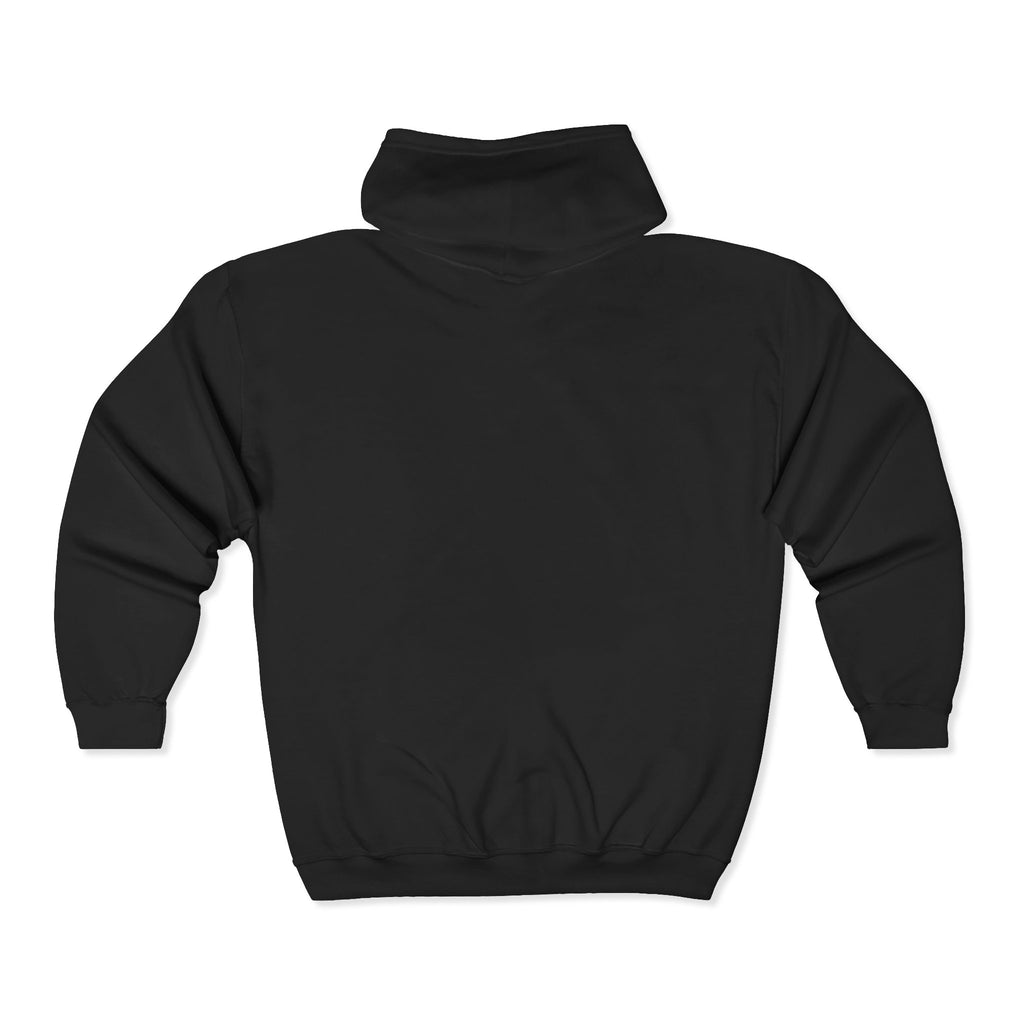 Demon Mask Zip Hoodie - Red Oni Face Full-Zip Hooded Sweatshirt